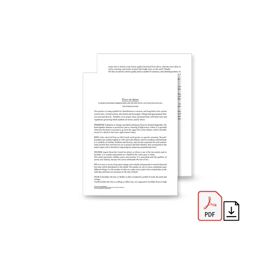 Coat of Arms Symbolism Download (PDF) - Letter Size - No Background